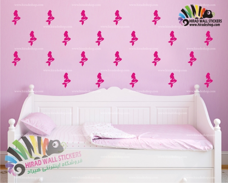 استیکر دیواری اتاق کودک پک تکرار شونده پری دریایی Mermaid Wallstickers کد h709 استیکر دیواری اتاق کودک پک تکرار شونده پری دریایی Mermaid Wallstickers کد h709