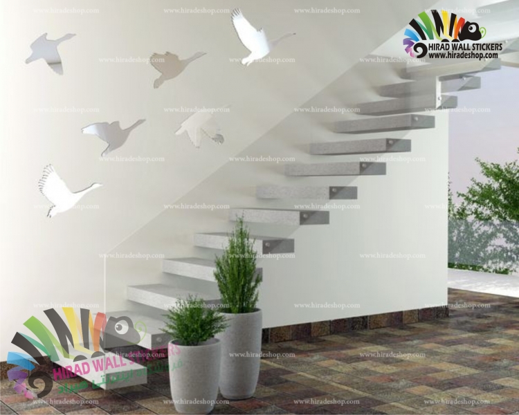 آینه دکوراتیو پرواز پرنده ها کد hpa085