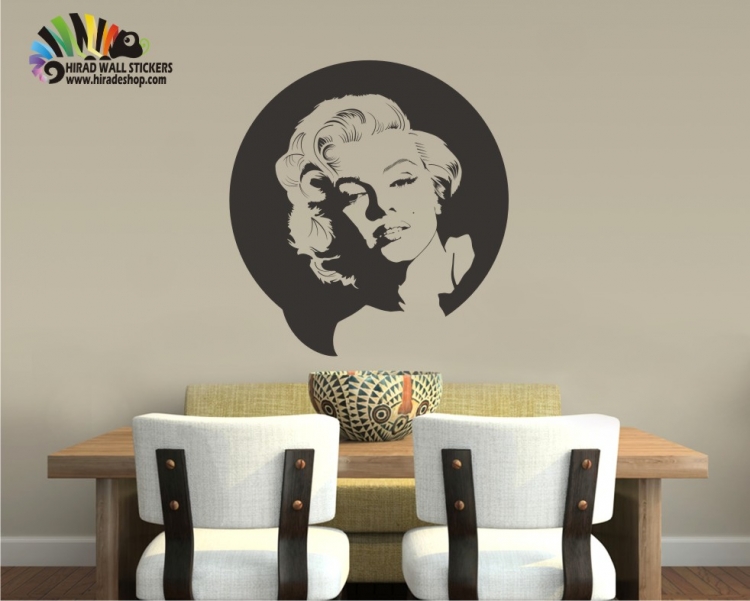 استیکر و برچسب دیواری شخصیت ها و هنرمندان چهره مرلین مونرو Marilyn Monroe Wallstickers کد h337 استیکر و برچسب دیواری شخصیت ها و هنرمندان چهره مرلین مونرو Marilyn Monroe Wallstickers کد h337