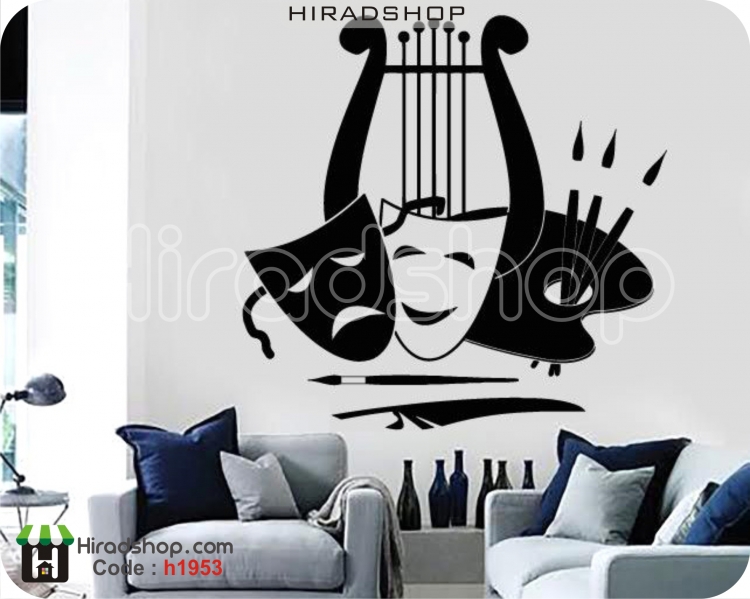 استیکر و برچسب دیواری صورتک ها faces wallstickers کد h1953 استیکر و برچسب دیواری صورتک ها faces wallstickers کد h1953