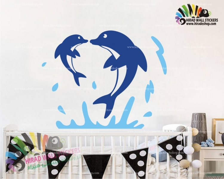 استیکر دلفین ها dolfins wall stickers کد h819 استیکر دلفین ها dolfins wall stickers کد h819