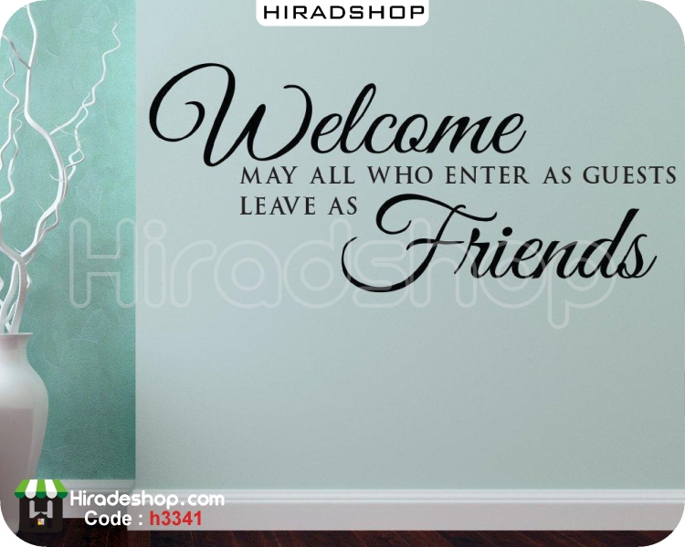 استیکر خوش امدید welcome wallstickers کد h3341 استیکر خوش امدید welcome wallstickers کد h3341