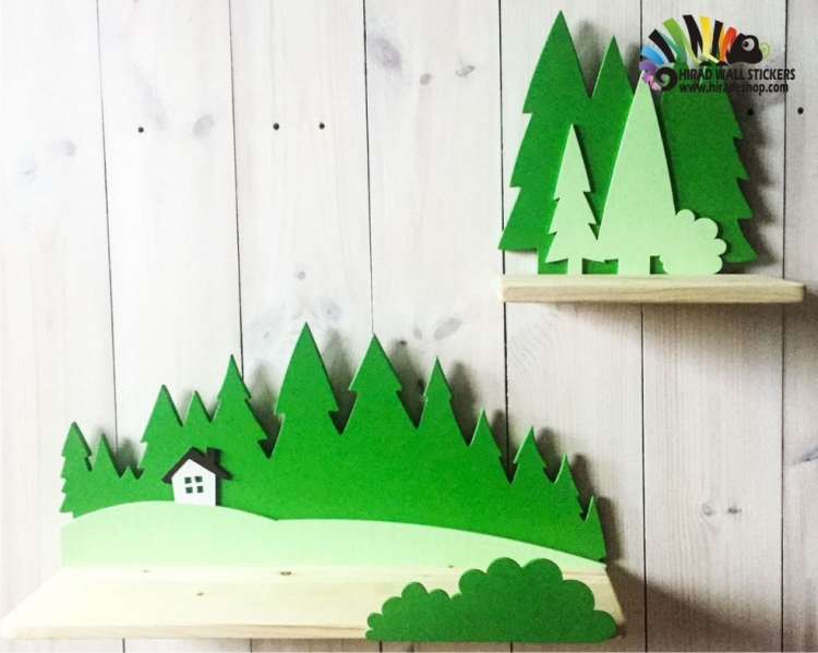 شلف طرح جنگل و کلبه jungle shelf کدhacs003