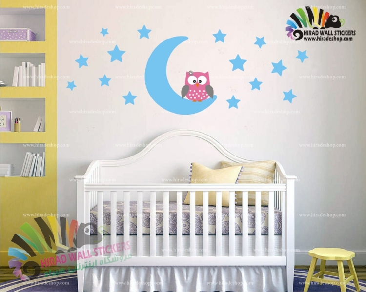 استیکر ماه و ستاره و جغد کدh767