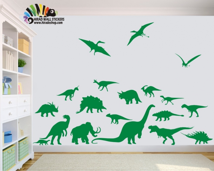 استیکر و برچسب دیواری شهر دایناسورها کد h449
