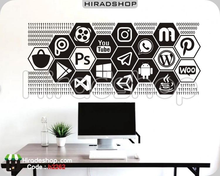 استیکر نمادهای شبکه های اجتماعی motivational wallsticker کد h2262 استیکر نمادهای شبکه های اجتماعی motivational wallsticker کد h2262