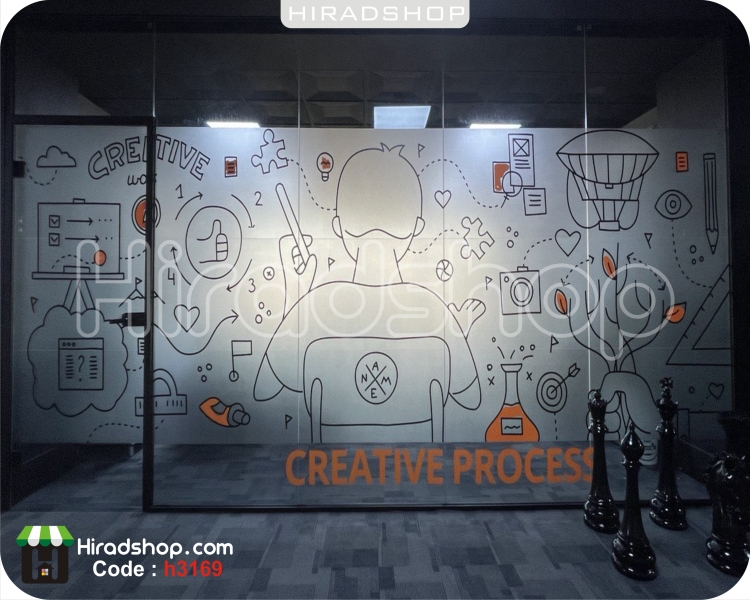 استیکر جملات انگیزشی اداری creative wallstickers کد h3169