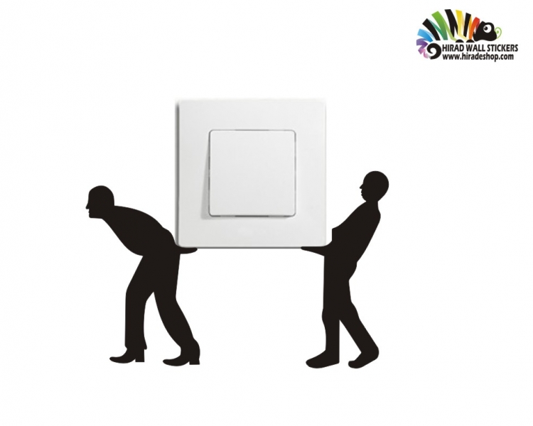 استیکر کلید و پریز باربر ها Switches and Sockets wallstickersکد h2219