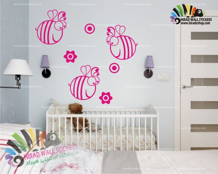 استیکر دیواری اتاق کودک زنبور ها Bees Wallstickers کد h690 استیکر دیواری اتاق کودک زنبور ها Bees Wallstickers کد h690
