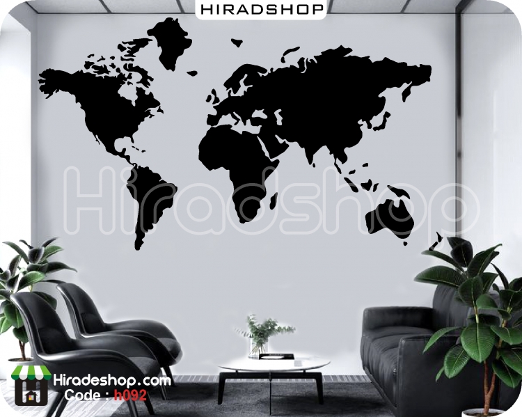 استیکر دیواری آژانس هواپیمایی نقشه جهان World Map Wallsticker کد h092 استیکر دیواری آژانس هواپیمایی نقشه جهان World Map Wallsticker کد h092