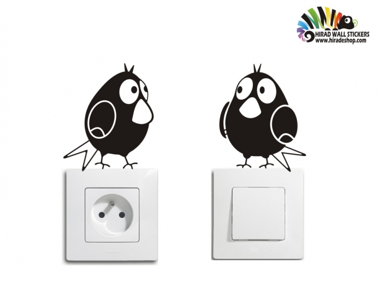 برچسب کلید و پریز جوجه کلاغ Switches and Sockets wallstickers کد h2065