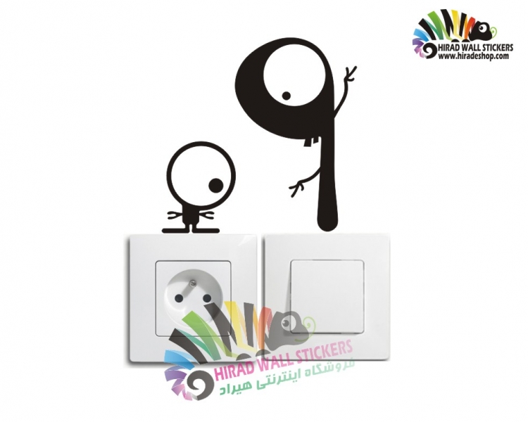 استیکر کلید پریز وروجک Switches and Sockets wallstickersکد h2304