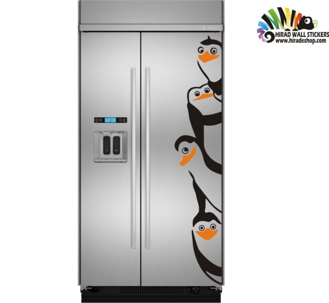استیکر و برچسب دیواری روی یخچال پنگوئن کد h310