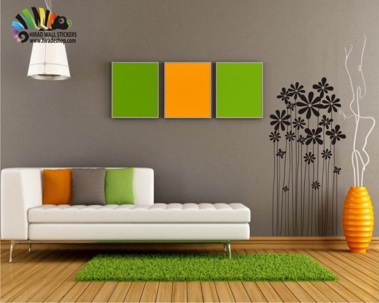 استیکر گل نیلوفرLilies wallstickers کد h086