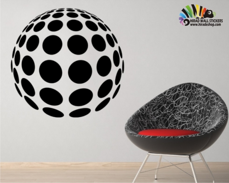 استیکر و برچسب دیواری دایره سه بعدی کد h204 استیکر و برچسب دیواری دایره سه بعدی کد h204