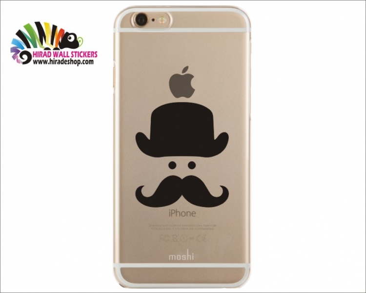 استیکر موبایل سبیل و کلاه Mobile stickersکد h2532
