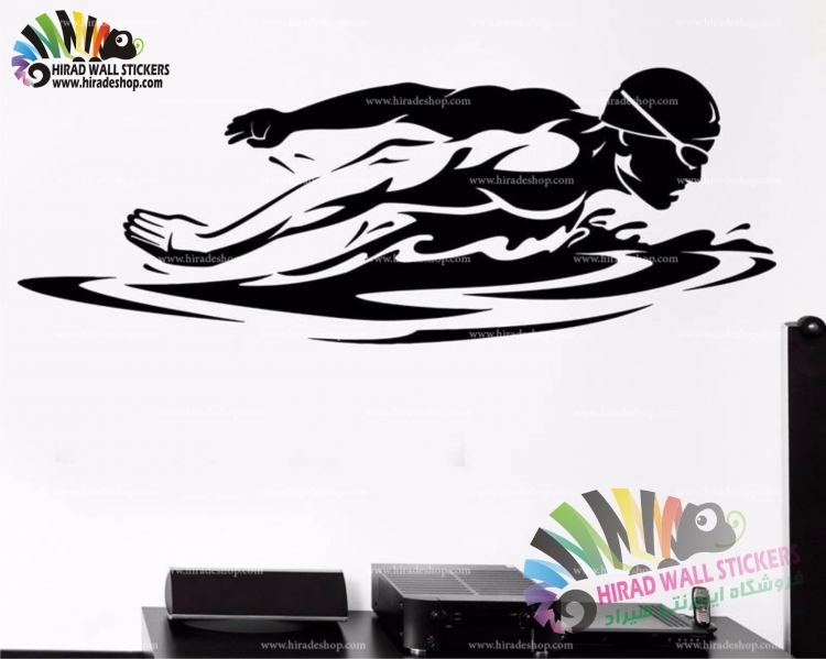 استیکر ورزشی شنا Swim Wallstickers کد h1474 استیکر ورزشی شنا Swim Wallstickers کد h1474