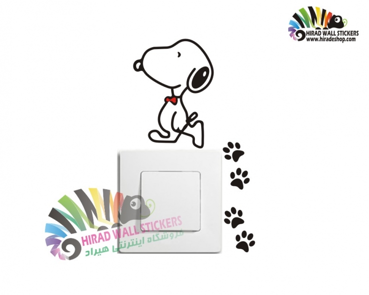 استیکر کلید و پریز رد پای اسنوپیSwitches and Sockets wallstickers کد h2285