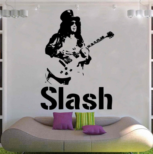 استیکر و برچسب دیواری مرد گیتاریست slash کد h088