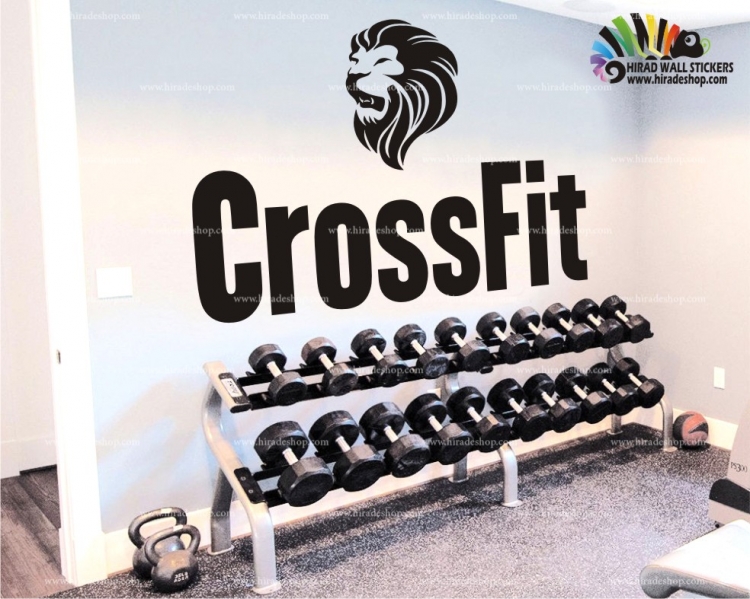 استیکر و برچسب دیواری کراس فیت ، CROSS FIT ،GYM کد h522