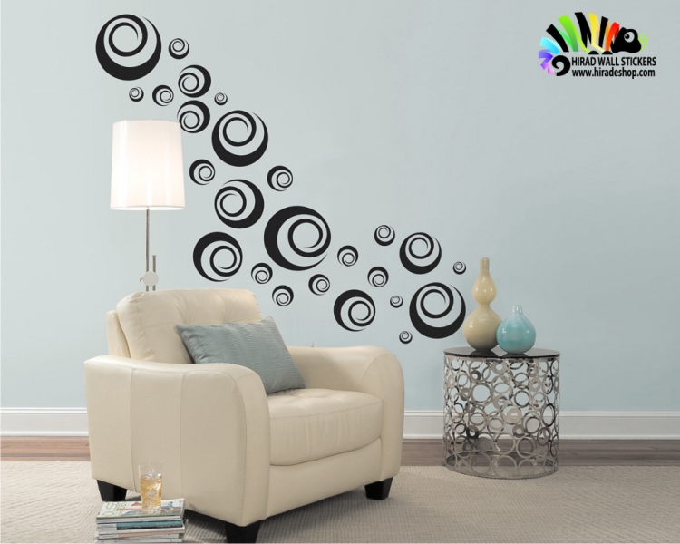  استیکر دایره پیچیscrew circle wallstickers کد h036