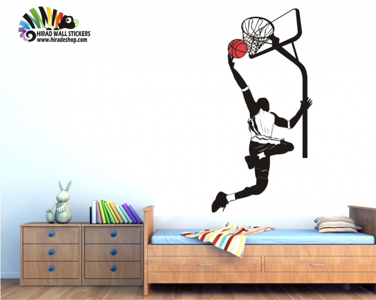 استیکر و برچسب دیواری ورزشی بسکتبال bascketball wall stickers کد h015