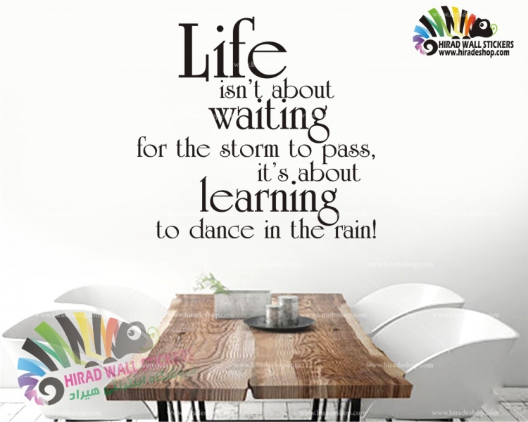 استیکر و برچسب دیواری اداری متن انگیزشی انگلیسی زندگی life wall stickers کد h1631