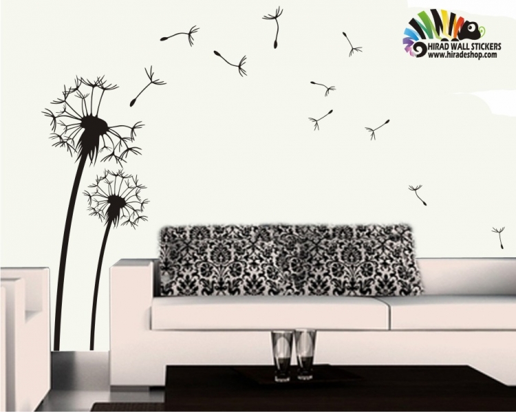 استیکر قاصدک Dandelion wallstickers کد h024