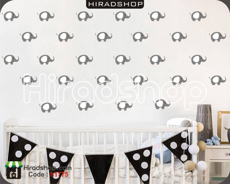 استیکر و برچسب دیواری پک تکرارشونده فیل h1775 استیکر و برچسب دیواری پک تکرارشونده فیل h1775
