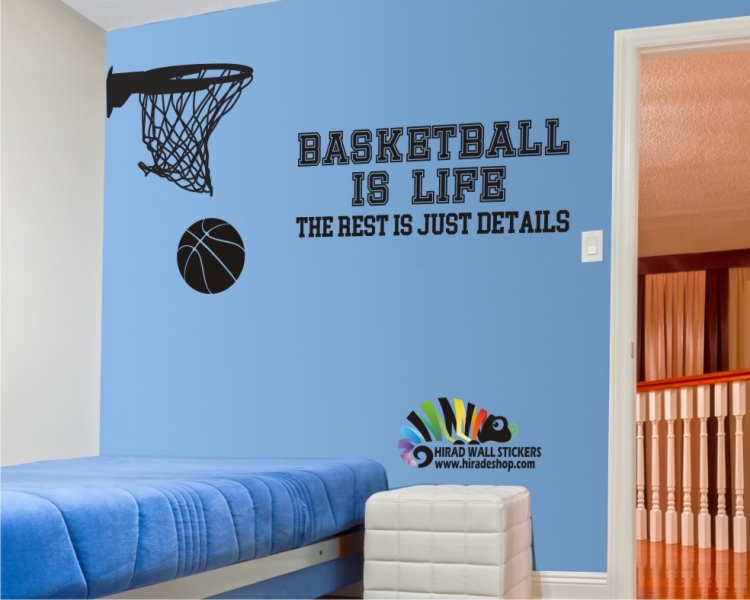 استیکر بسکتبال زندگی است bascketball wall stickersکد h463
