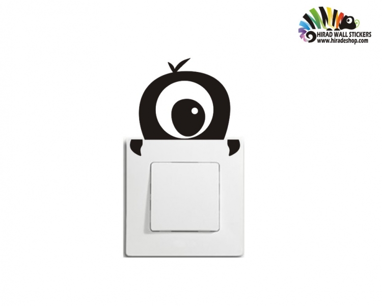 استیکر کلید و پریز تک چشم eye wallstickersکد h2142