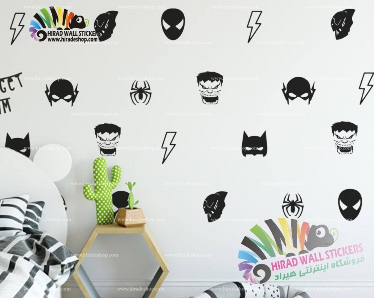 استیکر شخصیت های مارول Marvel Characters Wallstickers کد h970