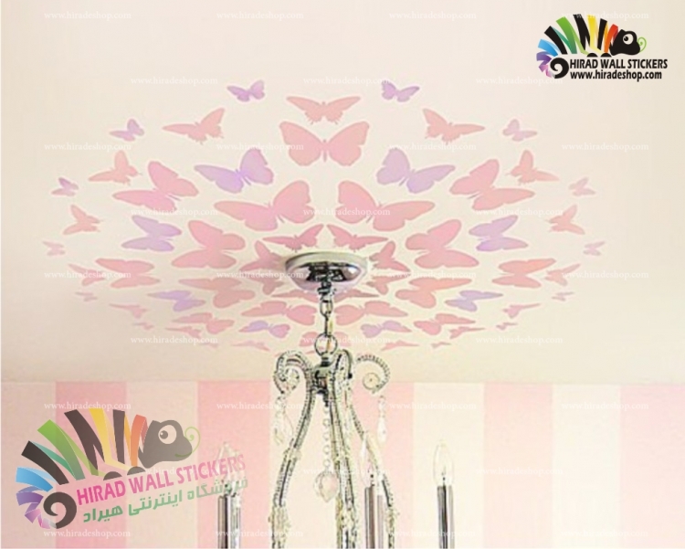 استیکر دیواری پک تکرار شونده پروانه Butterfly Wallstickers کد h711 استیکر دیواری پک تکرار شونده پروانه Butterfly Wallstickers کد h711