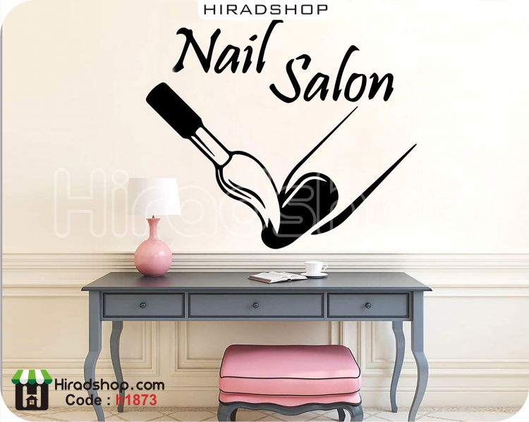 استیکر برچسب دیواری آرایشگاه زنانه و سالن ناخن hair saloon,nail saloon wallsticker کد h1873 استیکر برچسب دیواری آرایشگاه زنانه و سالن ناخن hair saloon,nail saloon wallsticker کد h1873