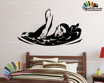 استیکر و برچسب دیواری ورزشی شنا Swim Wallstickers کد h1419