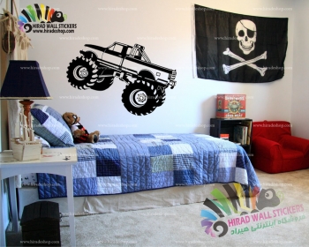 استیکر دیواری پسرانه ماشین آفرود Off-Road Car Wallstickers کد h1187