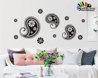 استیکر گل بته جقه flower wallstickers کد h030