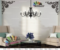 استیکر دیواری مدرن طرح داماسک Damascus Wallstickers کد h1097