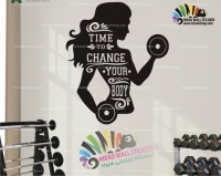 استیکرو برچسب  دیواری ورزشی فیتنس بانوان Womens Fitness Wallstickers کد h1210