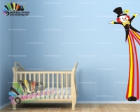 استیکر ,برچسب دیواری اتاق کودک دلقک Clown Wallstickers کد h1109