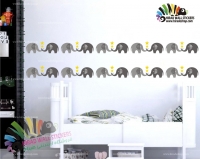 استیکر پک تکرار شونده فیل و ستاره Elephant & Star Wallstickers کد h1072