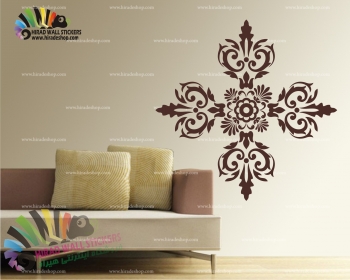 استیکر دیواری کلاسیک طرح داماسک Classic Damask Design Wallstickers کد h1139