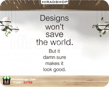 برچسب دیواری اداری انگیزشی طراحی designs won't save the world wall stickers کدh1765