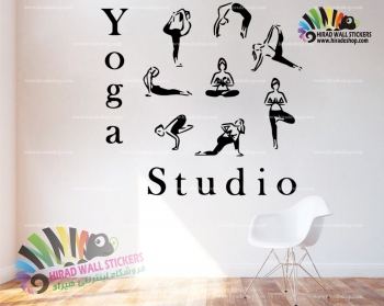 استیکر و برچسب دیواری ورزشی یوگا Yoga Wallstickers کد h1425