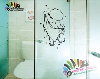استیکر و برچسب دیواری سرویس بهداشتی و حمام W.C and Bathroom Wallstickers کد h1433