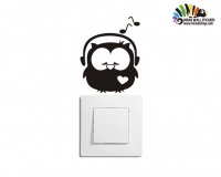 استیکر کلید و پریز جغد و هدفون owl wallstickersکد h2246