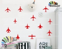 استیکر دیواری پک ترکرار شونده اتاق کودک و نوزاد هواپیما Airplane Wallstickers کد h968