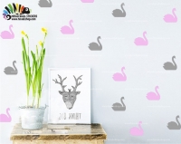 استیکر تکرار شونده قو swan wall stickers کد h512