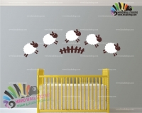 استیکر دیواری اتاق کودک گوسفند ها Sheeps Wallstickers کد h790