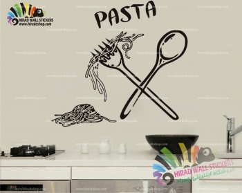 استیکر دیواری رستوران طرح پاستا Pasta Wallstickers کد h1205